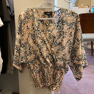 Flowy Animal Print Top
